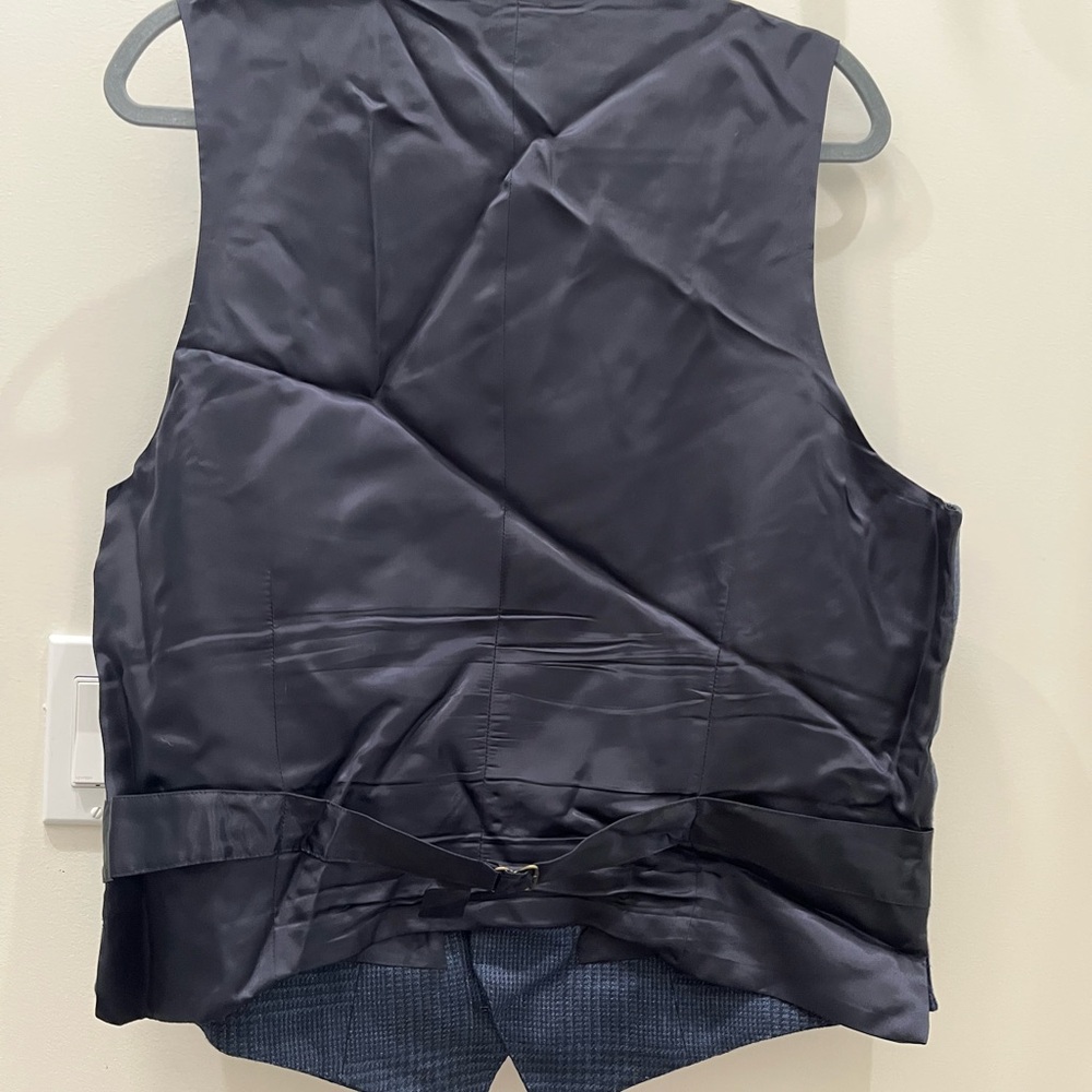 J. Crew Blue Asymmetrical Wrap Sleeveless Top